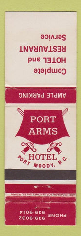Matchbook Cover - Port Arms Hotel Port Moody BC