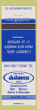 Matchbook Cover - Motel Adams Restaurant Gaspe QC