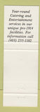 Matchbook Cover - Heritage Park Village Calgary AB
