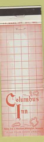 Matchbook Cover - Columbus Inn Wilmington DE