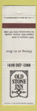 Matchbook Cover - Old Stone Inn Niagara Falls ON