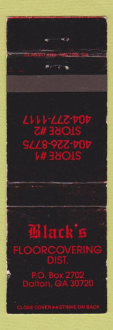 Matchbook Cover - Black's Floor Coverings Dalton GA WEAR
