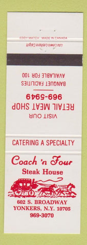 Matchbook Cover - Coach N Four Steak House Yonkers NY