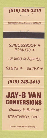 Matchbook Cover - Jay B Van Conversions Strathroy ON