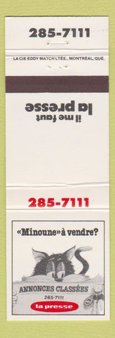 Matchbook Cover - Minoune A Vendre Classified Ads? QC