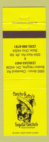 Matchbook Cover - Pancho and Lefty's Tequila Restaurant Stow OH Boston Heights