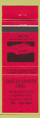 Matchbook Cover - Patisserie Normanville Trois Rivieres QC red