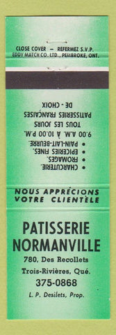 Matchbook Cover - Restaurant Du Village St Adolphe D Howard QC pinup