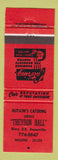Matchbook Cover - Hutson's Catering Theydon Hall Dunnville ON red