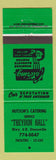Matchbook Cover - Hutson's Catering Theydon Hall Dunnville ON green