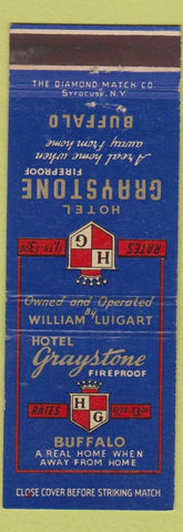 Matchbook Cover - Hotel Graystone Buffalo NY