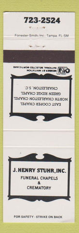 Matchbook Cover - J Henry Stuhr Funeral Home Charleston SC
