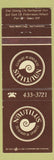 Matchbook Cover - Nautilus Seafood San Francisco CA