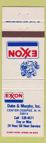 Matchbook Cover - Exxon oil gas Dube Murphy Center Ossipee NH