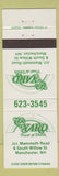 Matchbook Cover - The Yard Restaurant Manchester NH