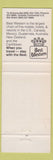 Matchbook Cover - Capistrano Inn San Juan Capistrano CA