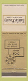 Matchbook Cover - Fairfax County National Bank WEAR