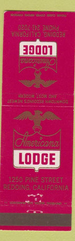 Matchbook Cover - Americana Lodge Redding CA