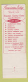 Matchbook Cover - Americana Lodge Redding CA