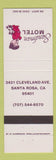 Matchbook Cover - Sandman Motel Santa Rosa CA