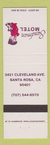 Matchbook Cover - Sandman Motel Santa Rosa CA