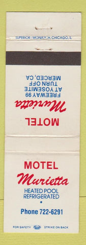 Matchbook Cover - Motel Murietta Merced CA WEAR