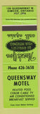 Matchbook Cover - Queensway Motel Simcoe ON lime