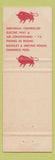 Matchbook Cover - Red Bull Motor Inn Poughkeepsie NY