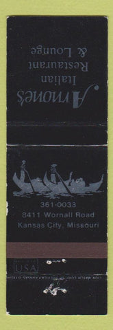 Matchbook Cover - Arnone's Italian Restaurant Kansas City MO WEAR
