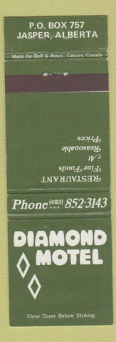 Matchbook Cover - Diamond Motel Jasper AB