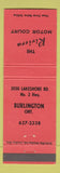 Matchbook Cover - Riviera Motor Court Burlington ON red