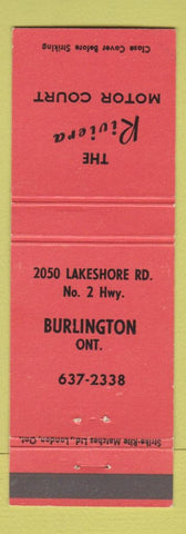Matchbook Cover - Riviera Motor Court Burlington ON red