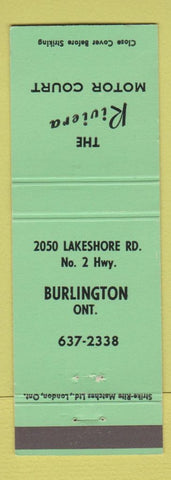 Matchbook Cover - Riviera Motor Court Burlington ON green