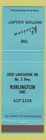 Matchbook Cover - Riviera Motor Court Burlington ON blue