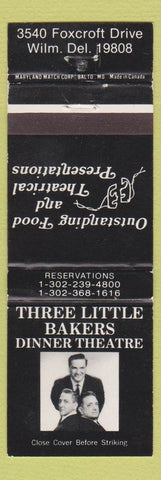 Matchbook Cover - Three Little Bakers Dinner Theatre Wilmington DE WEAR