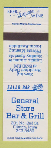 Matchbook Cover - General Store Bar Grill Clinton IA