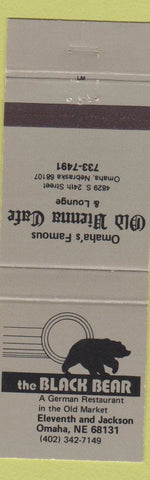 Matchbook Cover - The Black Bear Omaha NE