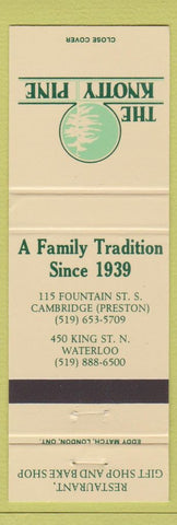 Matchbook Cover - Knotty Pine Cambridge Waterloo ON