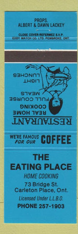 Matchbook Cover - Eating Place Carleton Place ON blue