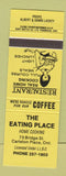 Matchbook Cover - Eating Place Carleton Place ON yellow