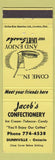 Matchbook Cover - Jacob's Confectionery Dunnville ON yellow