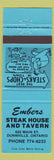 Matchbook Cover - Embers Steak House Tavern Dunnville ON blue