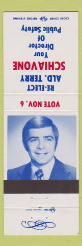 Matchbook Cover - Ald Terry Schiavone Director of Public Safety
