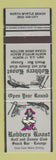 Matchbook Cover - Robbers Roost Pirate North Myrtle Beach SC