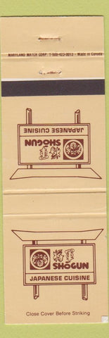 Matchbook Cover - Shogun Japanese Restaurant Green Brook East Brunswick NJ