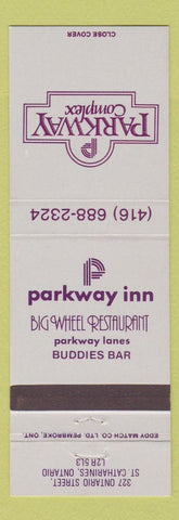 Matchbook Cover - PARkway Complex Inn ST Catharines ON