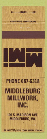 Matchbook Cover - Middleburg Millwork Middleburg VA