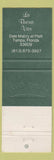 Matchbook Cover - Garden Caffe Tampa FL La Buona Vita