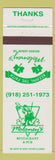 Matchbook Cover - Moloney's Broken Arrow OK