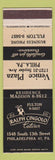 Matchbook Cover - Venice Plaza Philadelphia PA Ralph Cingolo Catering